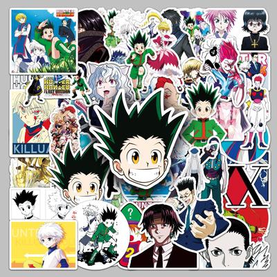 50 Водонепроницаемых граффити-стикеров Hunter x Hunter для чемоданов, скейтбордов, самокатов, компьютеров, планшетов и мультяшных украшений.