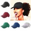 Half-Empty Top Adjustable Messy Bun Ponytail Cap Women's Baseball Cap Hip Hop Caps Sun Visor Hat