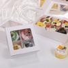 WTEMPO 10PCS Transparent Window Cupcake Packing Boxes White Dessert Pastry Storage Boxes Wedding Festival Party Gift Boxes
