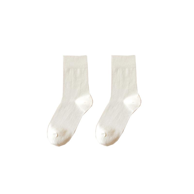 Носки женские однотонные носки осень и весна мягкие дышащие носки