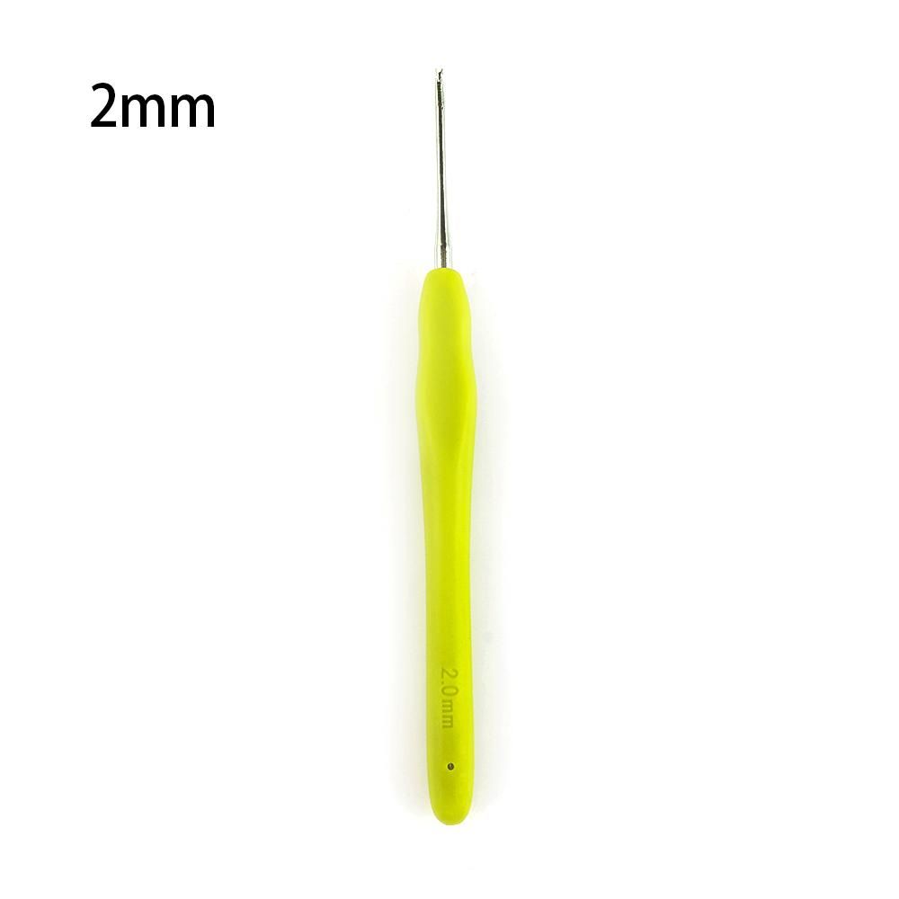 2.0-10mm Multicolor Craft Tools Ergonomic Handle Weave Yarn Knitting Needles Crochet Hook Aluminum