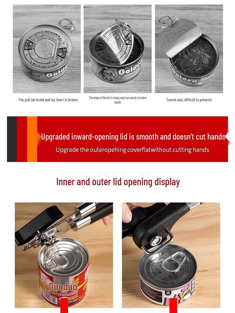Stainless Steel German Can Opener - Manual Bottle and Tin Opener (Newcomer Discount: Save 5 Yuan)
