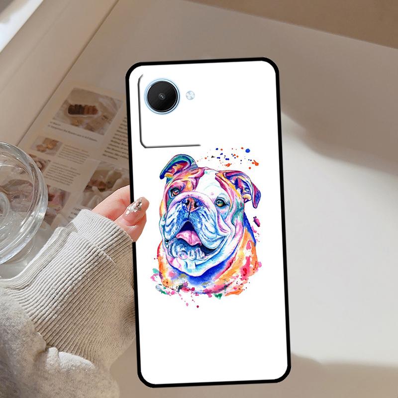 British Bulldog For Realme GT 7 Pro 5 GT 6 6T C67 C61 C55 C53 C51 C21Y C25S C75 10 11 12 13 14 Pro Plus Case
