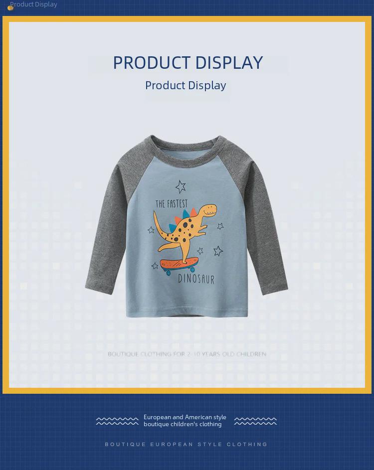 27kids Детская футболка с длинными рукавами и подкладкой для мальчиков из коллекции осень 2025 в корейском стиле