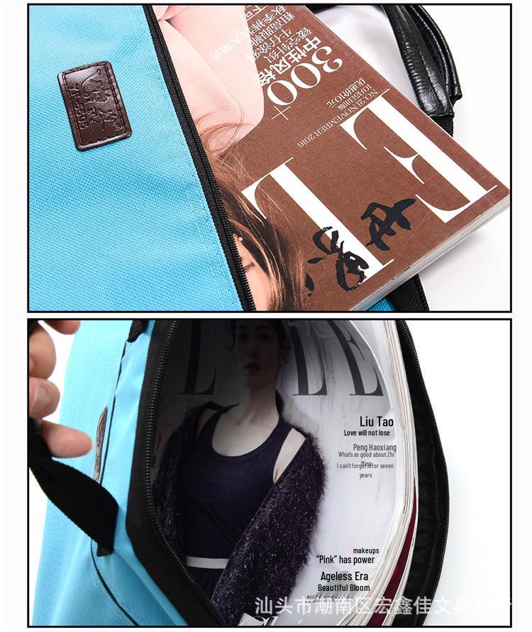 Водонепроницаемая двухслойная холщовая сумка формата А4 для конференций и документов с печатью логотипа