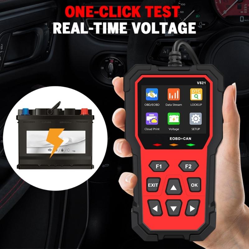 Многофункциональный OBD-сканер-тестер V521 для диагностики автомобилей, подходит для чтения кодов неисправностей двигателя, быстрого обнаружения ошибок