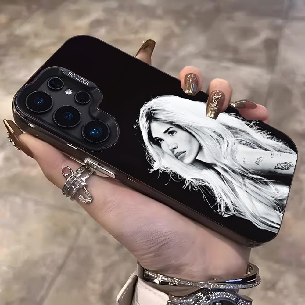 Nessa Barrett Singer Phone Case For Samsung S25 Ultra S23 S22 S21 S20 Plus S24 Fe A55 Color Silver Cover