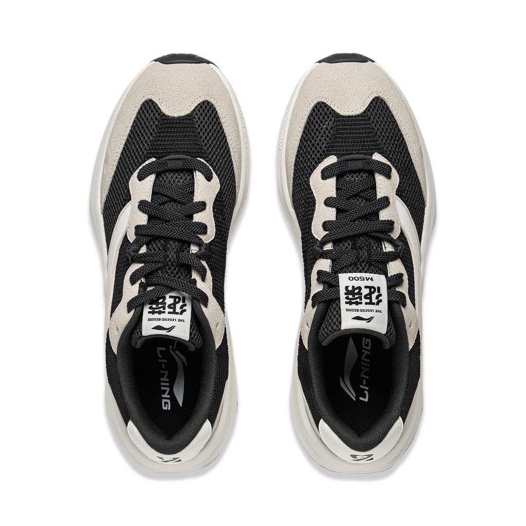 Li Ning Zheng Rong M500 Versatile Retro Thick Sole Fashion Trend Shock Absorption Non-Slip Wear-Resistant Support Low-Top Casual Shoes AGCV069-2