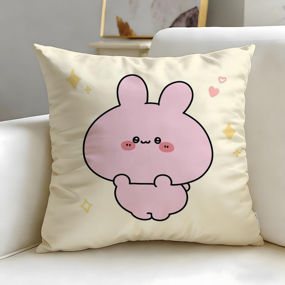 popular virtual character Asamimichan Cushion Cover Soft EasyWash Pillow Case Versatile for Couch Bed Travel and Office