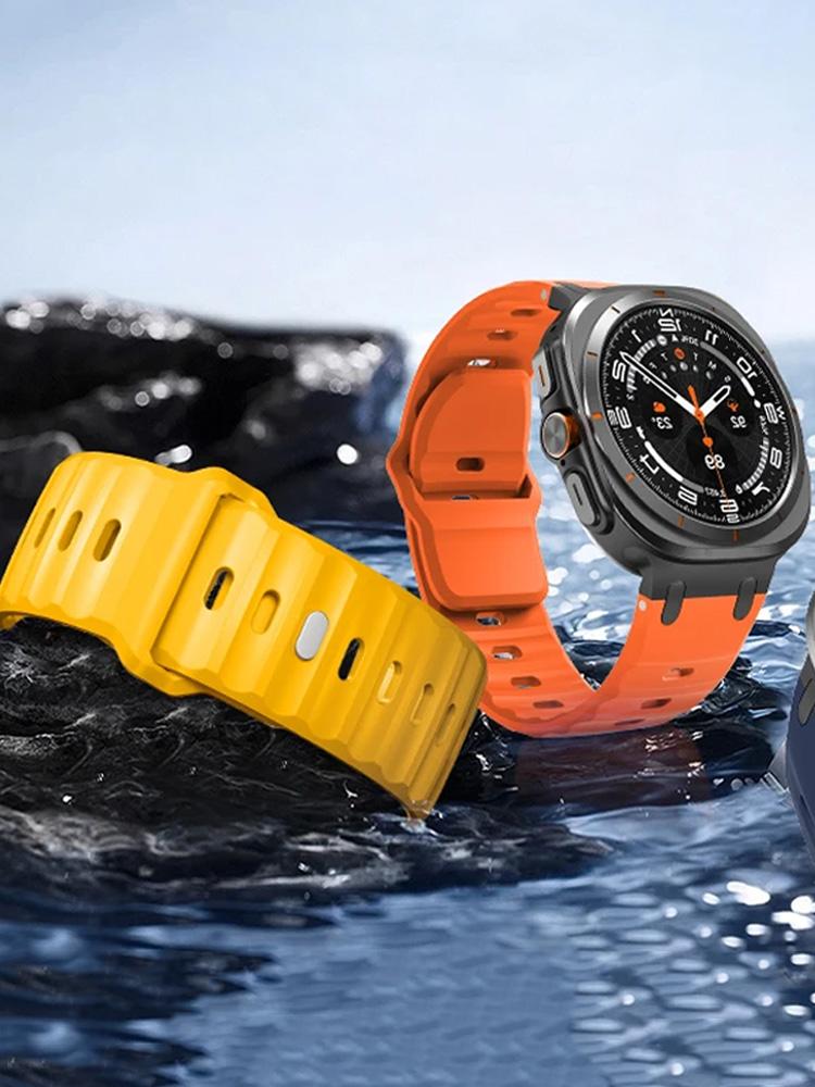 Sport Silicone Band For Samsung Galaxy Watch Ultra Strap 47mm Accessories metal belt Bracelet correa Galaxy Watch 7 Ultra 47 mm