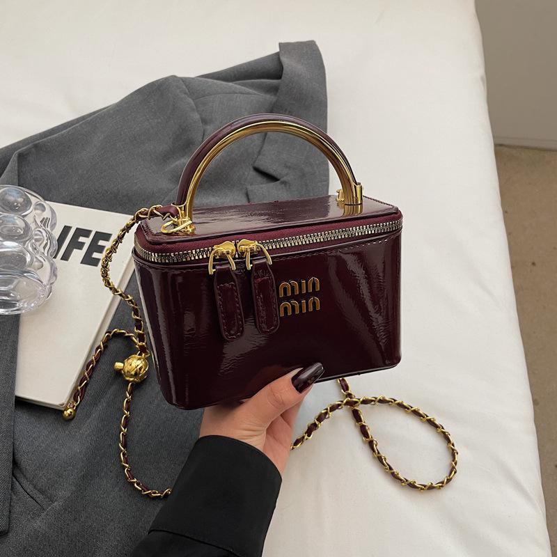 Винтажная маленькая квадратная сумка Miu на цепочке - Женская повседневная модная сумка через плечо и кроссбоди