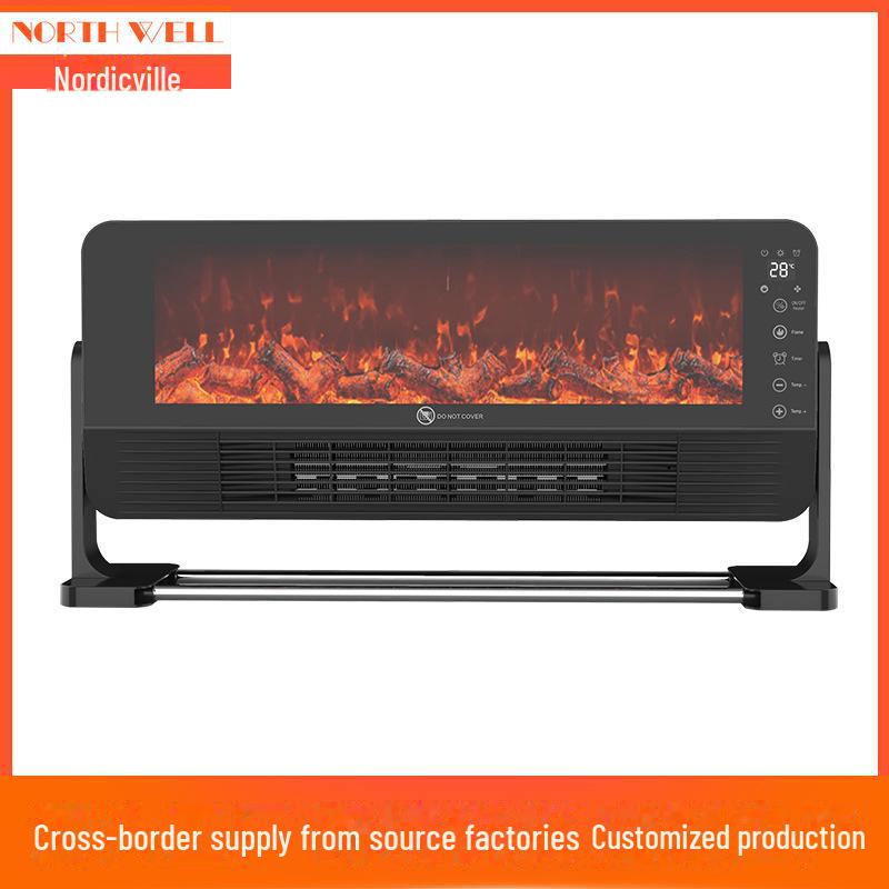 Настенный электрический камин с имитацией пламени для рабочего стола и небольших помещений