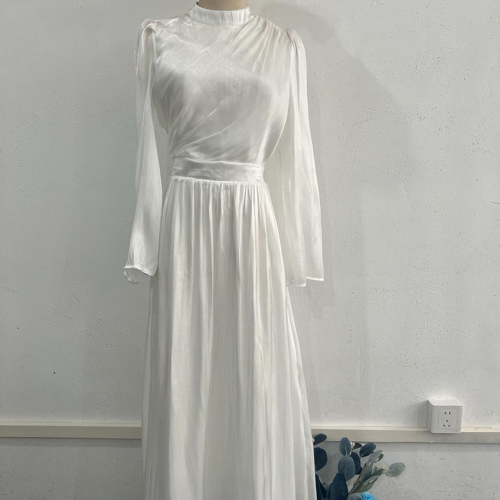 GMXIA Платье-полуводолазка женское с длинным рукавом юбка для перерыва на чай