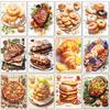 Хлеб Еда Алмазная Картина Ресторан Кухня Украшения Сделай Сам Полный Стразы Десерт Фигурка Мозаика Набор Для Вышивки Крестом Подарок