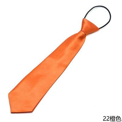 Women's Orange Short Necktie for School Uniform Blouse