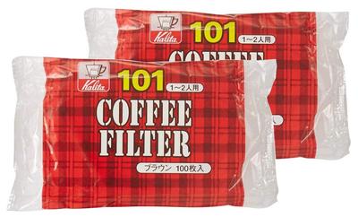 Фильтр-трапеция Kalita Coffee Paper для 1-2 человек NK101 Фильтровальная бумага 100 листов x 2 комплекта Коричневый Стильный Кемпинг Открытый Кофейня Антикварный Свадьба