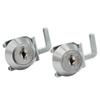 Rust-Resistant Mini Cam Lock with Quick Clip Metal Cabinet Silver Cash Box Lock Easy Replacement with Keys Security Cabinet Lock