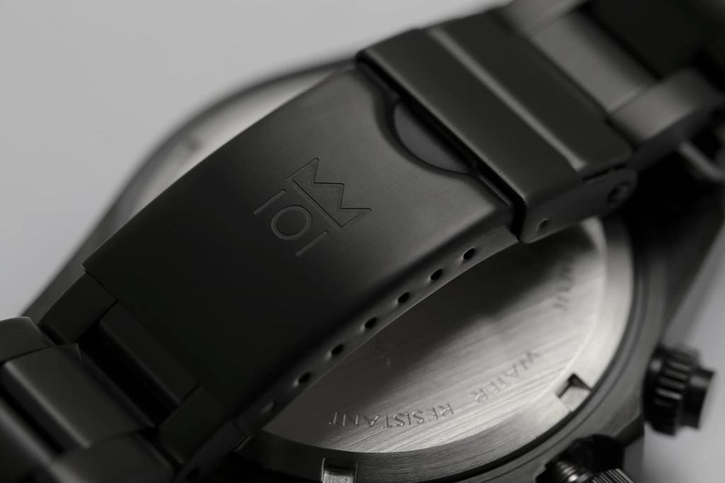 Часы-хронограф Hyakuichi, водонепроницаемые, 20 АТМ, кварцевые, с керамическим безелем, полностью черные [HYAKUICHI 101] No.11IP, мужские, для дайвинга, IP-BBB