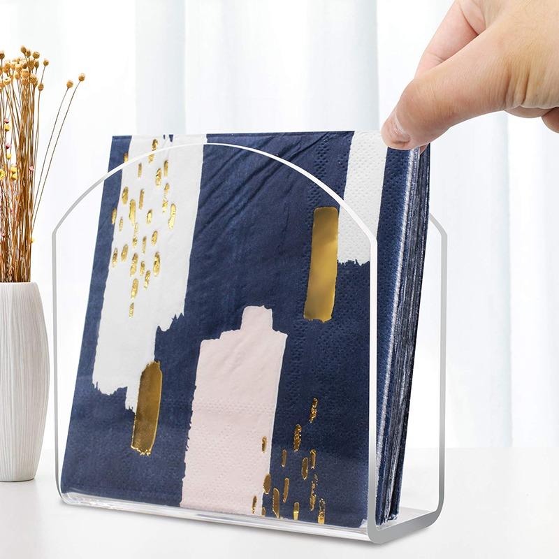 Прозрачный акриловый держатель для салфеток, подставка для салфеток, диспенсер для бумажных полотенец, стойка для кухни, ресторана, современный дизайн, вертикальный держатель