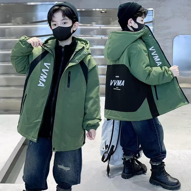 Съемная куртка 3 в 1 для мальчиков: Новая утепленная верхняя одежда осень/зима 2024 года для детей крупных и средних размеров