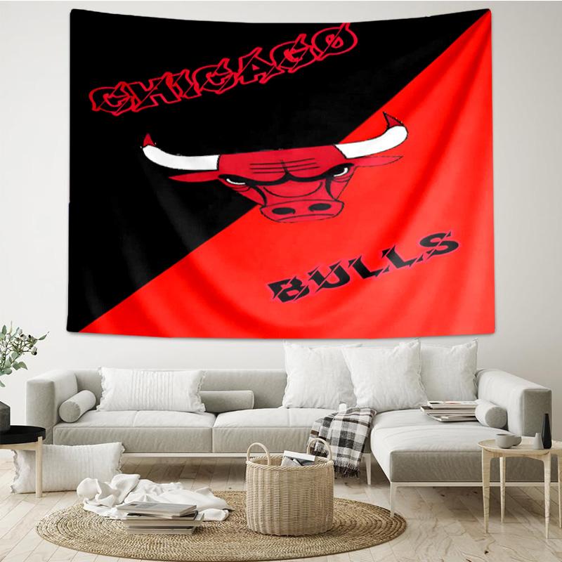 Bull Basketball Artwork Tapestry, Unique Design Tapestry, Wall Decor for Bedroom,Livingroom, Playroom,Heartwarming Fan Holiday Gifts