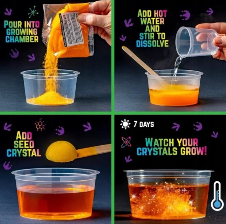 LED Crystal Growing Creative Educational Kit Aquarium Mermaid Chemist