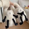 Creative Funny Bag with Small Briquettes Fluffy Shoes Couple Home Warm Non-slip Piled Thick-soled Cotton Slippers Men and Women Winter