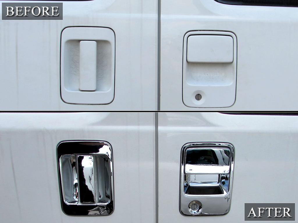 BRIGHTZ Chrome Door Handle Cover and Knob Plate Set for Vamos Hobio HM3 HM4 HM M3 M4 3 4 Vamos Hobio 24860 [DHC-NOBU-194]