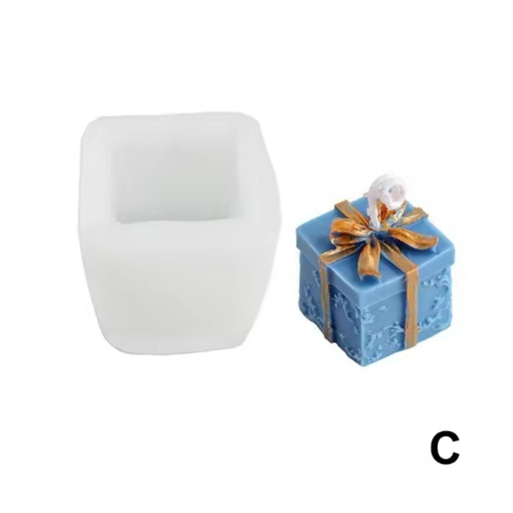 New Christmas Tree Carving Pattern Cylindrical Candle 3D Silicone Mold Snowflake Cylindrical Elk Candle Mold