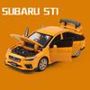 1/32 Модель спортивного автомобиля из сплава Subaru WRX STI Литая под давлением Имитация Металлическая игрушка Модель гоночного автомобиля Коллекция Звук и свет Детский подарок