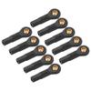 10pcs RC Tie Rod End Plastic Material Black 2.5mm Aperture 23mm Height Ball Head Holder Tie Link Rod End for 1 10 RC Car