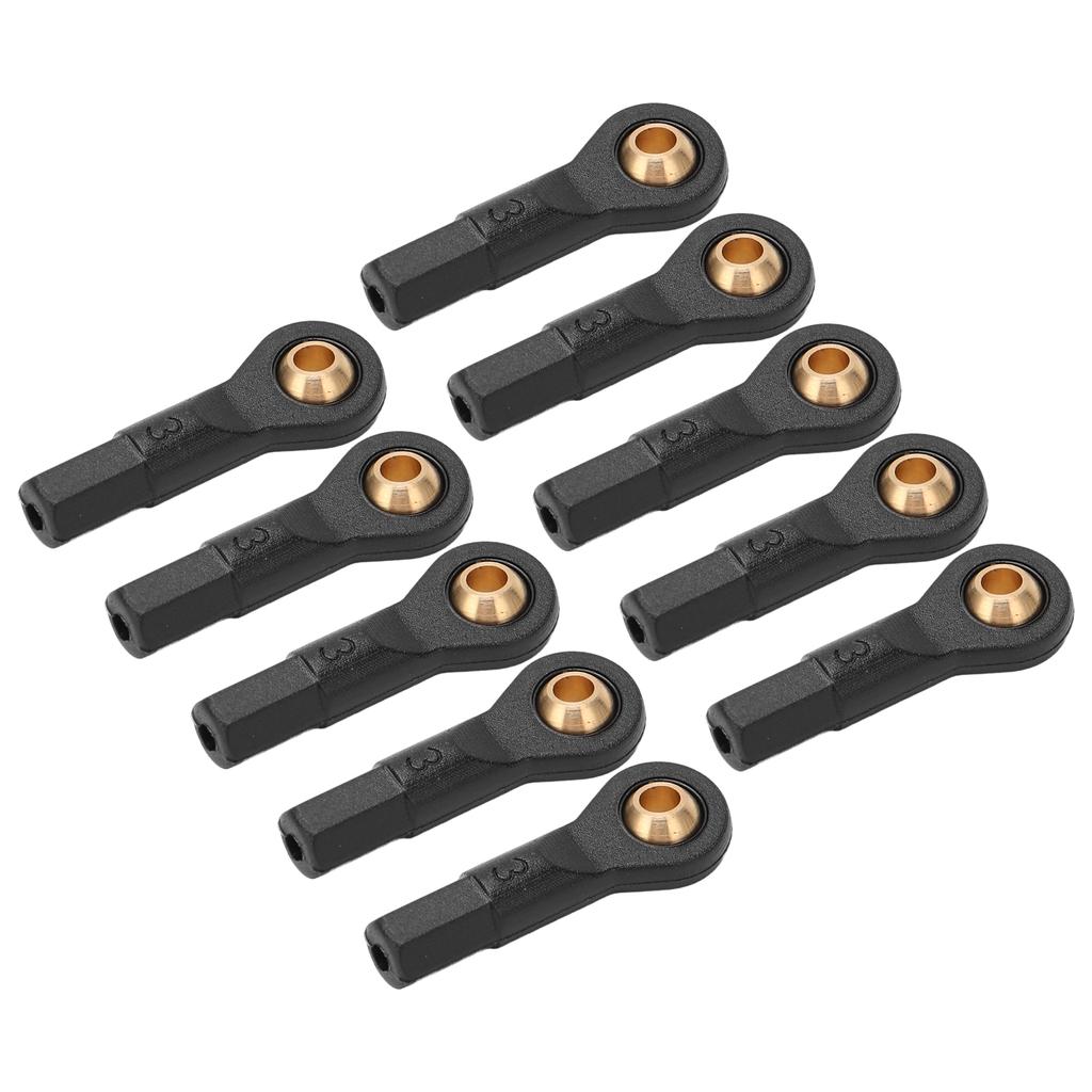 10pcs RC Tie Rod End Plastic Material Black 2.5mm Aperture 23mm Height Ball Head Holder Tie Link Rod End for 1 10 RC Car