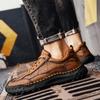Men's Outdoor Casual Leather Shoes Retro Style Male Sneakers Adult Non-Slip Casual Desert Hiking Footwear Treking Shoes Trainers