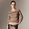 Женский ретро-свитер Paruo из кашемира в стиле Fair Isle