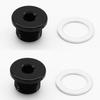 Универсальная алюминиевая заглушка порта с метрической резьбой M10 x 1.25, шестигранная, с уплотнительным кольцом, черная, упаковка 2 шт.
