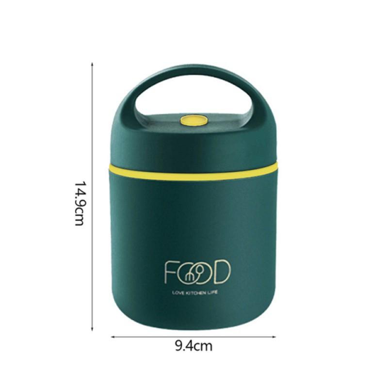 510ml Stainless Steel Lunch Box with Spoon Thermal Food Container Vaccum Cup Insulate Bento Box Thermos Soup Cup For Kids School