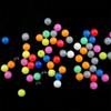 100pcs Mixed Color PE Plastic Stoppers Drill  Floats Balls Fishing Cross Beads Double Pearl