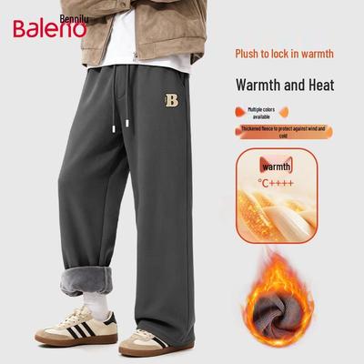 Мужские свободные прямые термобрюки из флиса Aoli Baleno