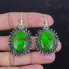 Copper Green Turquoise Earring Genuine Gemstone Earrings 925 Sterling Silver Earrings Green Turquoise Jewelry Gifts For Her Handmade Earring