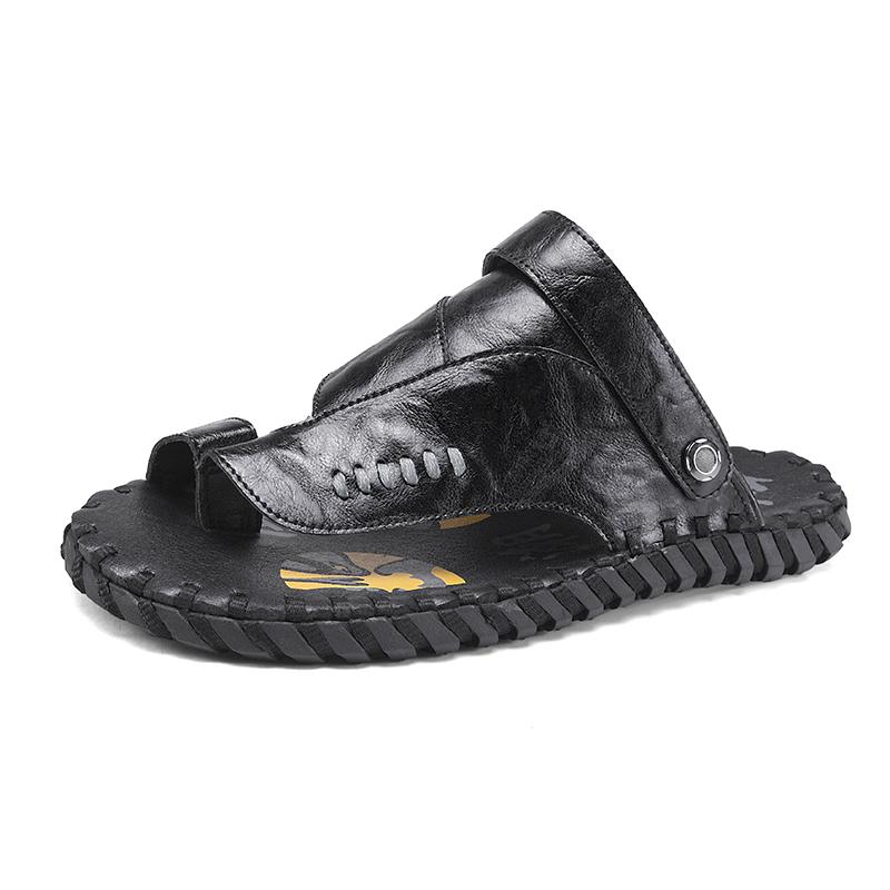 Fashion 2025 Handmade Summer Casual Mens Sandals Soft Sole Non-Slip Design with Breathable Lining Lightweight Comfort for Daily Wear