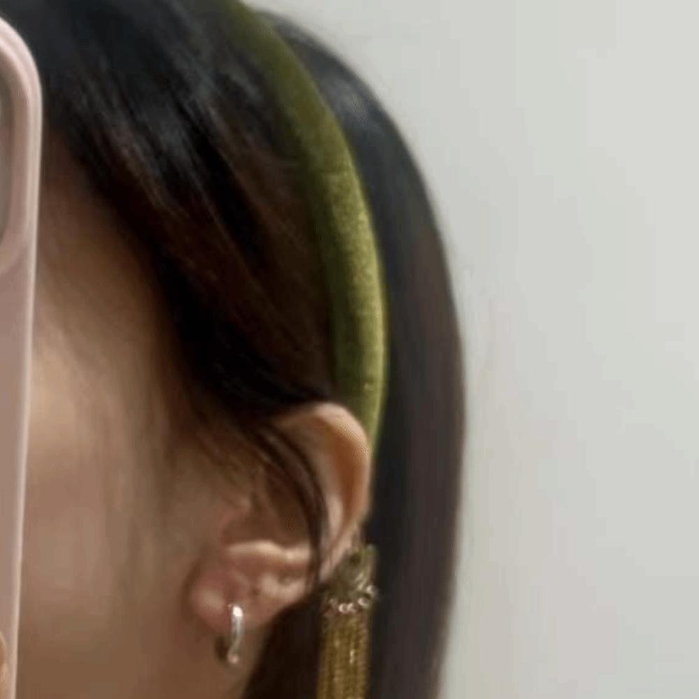Zinc Zinc Alloy Vintage Hair Hoop Flocking Ethnic Style Headband Bell Tassel Hairband Banquet