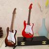 Деревянный кукольный домик Миниатюрная гитара Мини Мини электрическая бас-гитара Модель Украшение комнаты