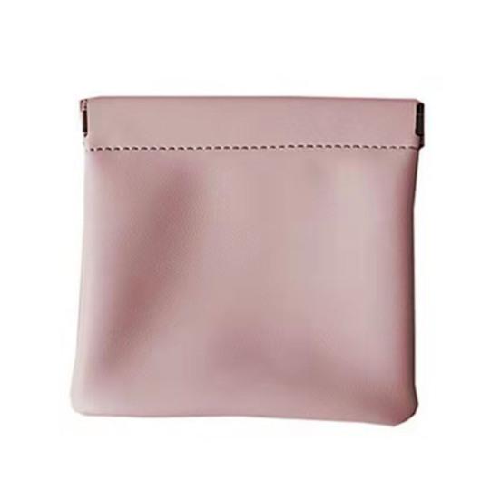 Стильная портативная косметическая сумка из искусственной кожи для хранения сплошного цвета