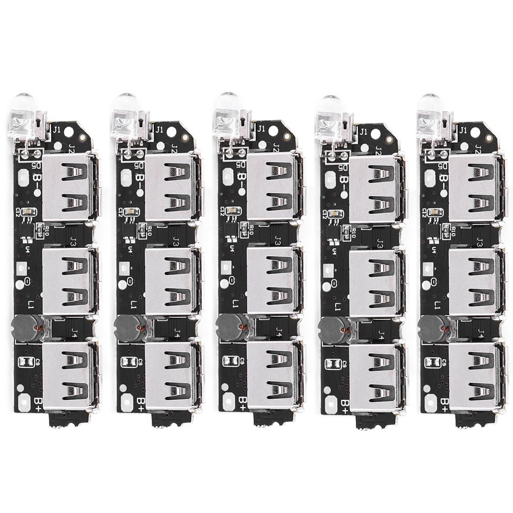 5 шт. модуль зарядного устройства Power Bank 3 USB DIY мобильная плата электронный компонент 5V2.1A