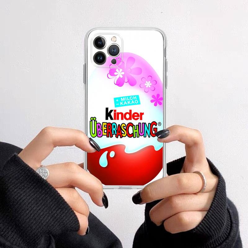 Новый чехол-телефон KINDER JOY Surprise с рисунком Trolly egg для iPhone 14 13 12 11 Pro Max XS X XR SE 2020 6 7 8 Plus Mini Прозрачный корпус