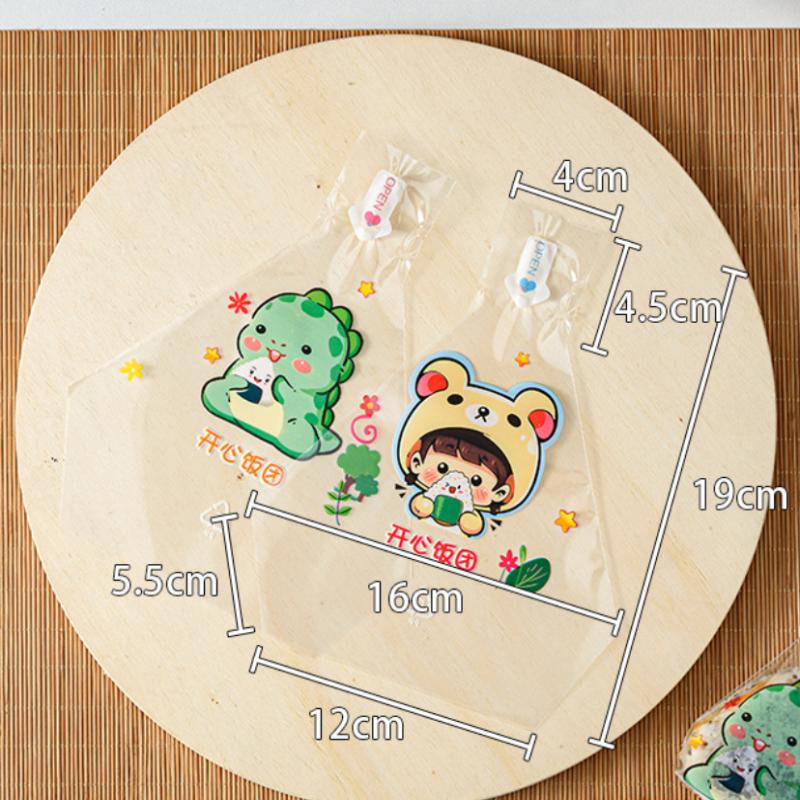 50/100Pcs Lovely Cartoon Triangle Rice Ball Packing Bag Seaweed Onigiri Sushi Bento Making Mold Bento Accessories Sushi Bags