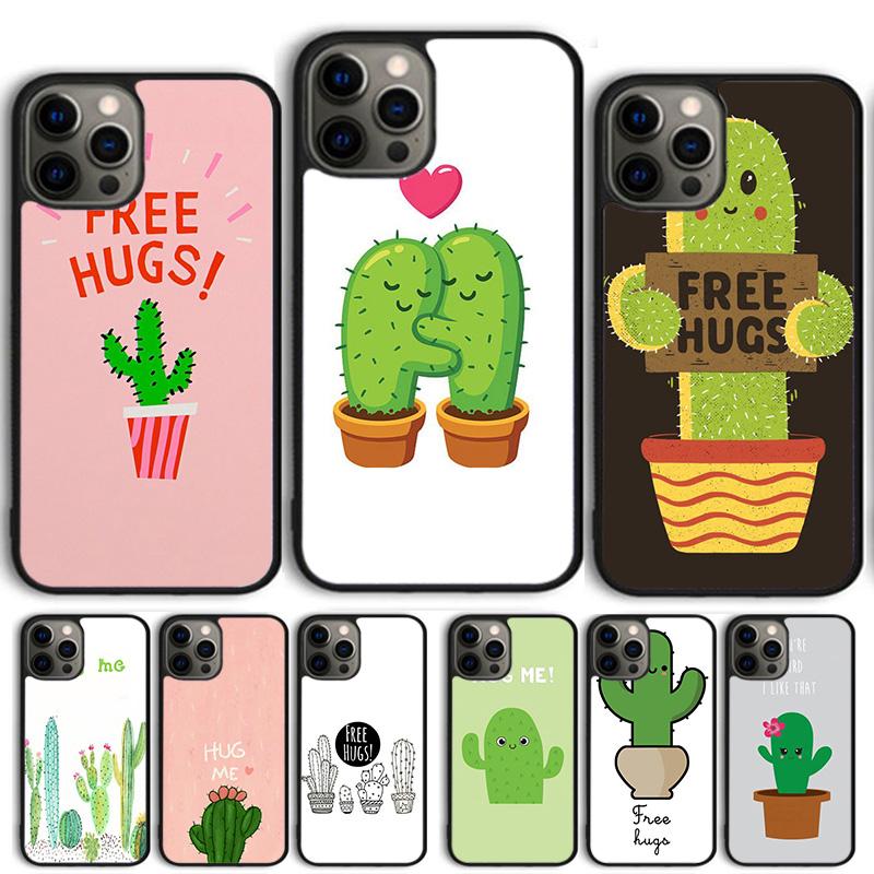 Hug Cactus Summer Coque Shell For iPhone 17 Air 15 16 14 13 12 Pro Max 11 Pro Max Plus Phone Case Cover