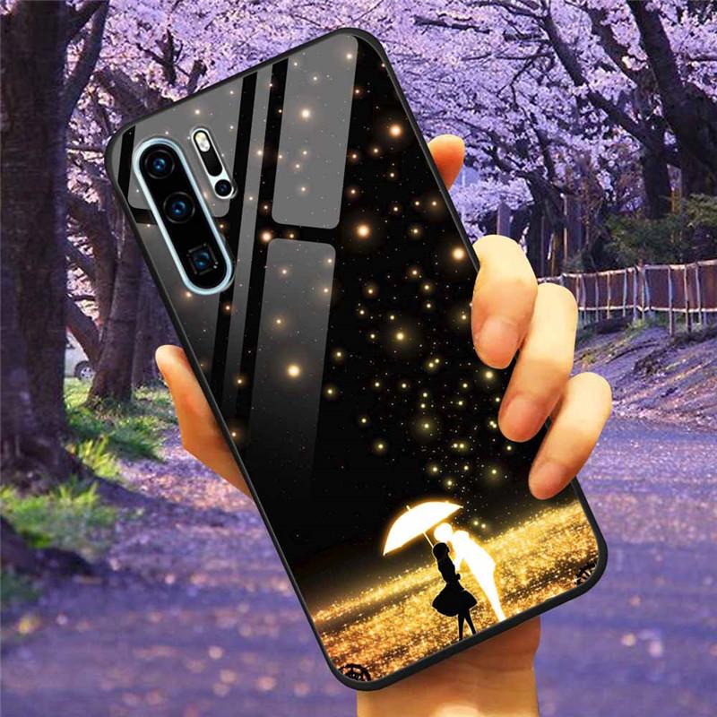 Чехол для телефона Huawei P30 Pro Lite Чехол Закаленное стекло Космический Волк Лев Funda для HUAWEI P30 Lite Роскошные чехлы P30Pro P 30 Кошка