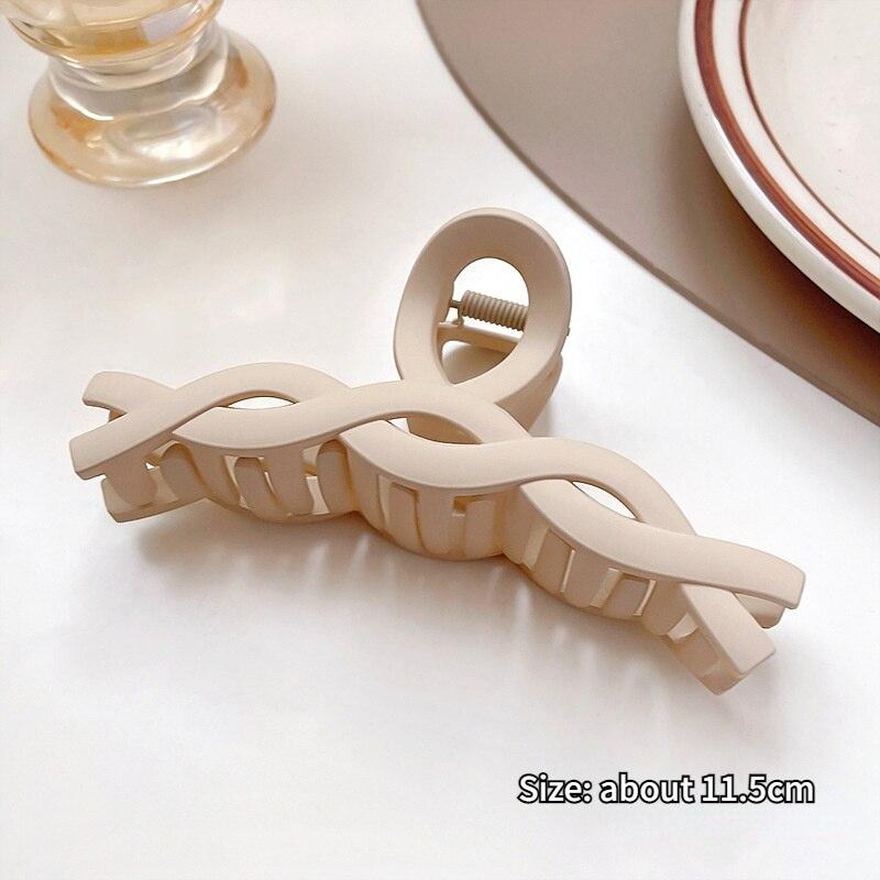 1pcs Korean Coffee Large Hair Claws Acrylic Hairpins Barrette Crab Hair Clips Headwear for Women Girls Braiders Hair Accessories