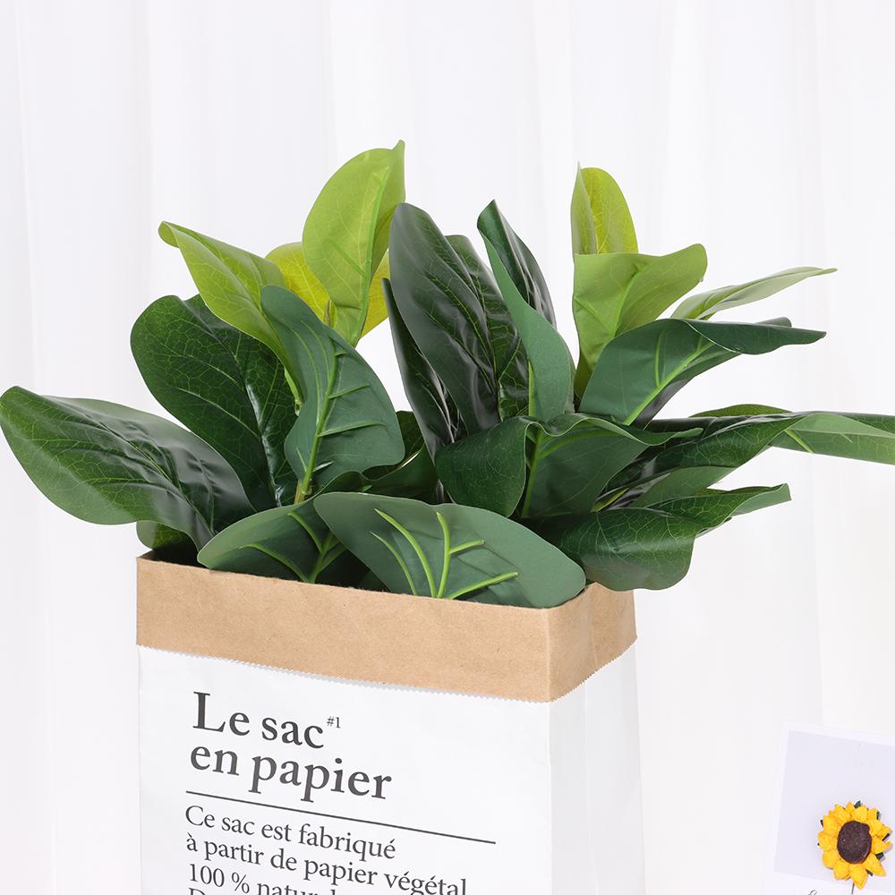 Courtyard Ornament Party Supplies Artificial Ficus Branch Fake Plants Faux Leaves Lifelike Greenery